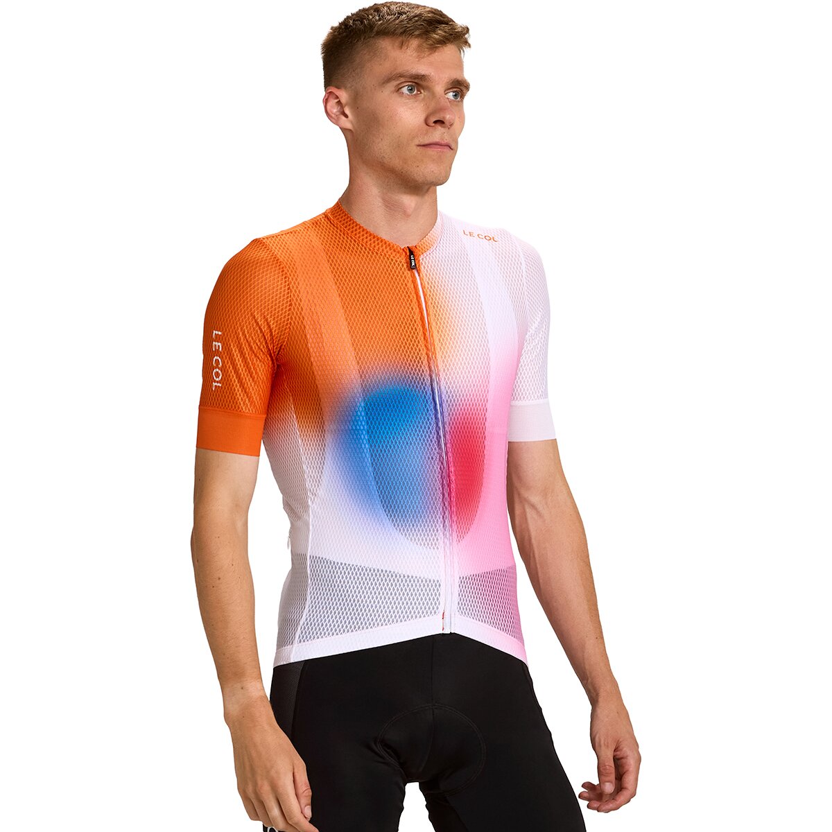 Le Col Pro Air Jersey - Men's White/Saffron/Multi, L
