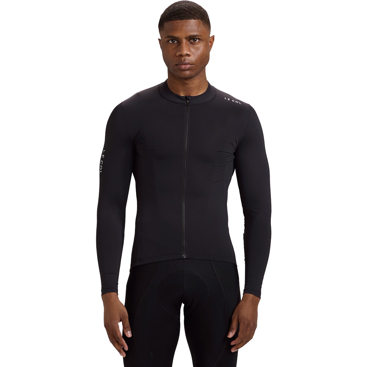 Le Col Pro Long-Sleeve Jersey - Men's Black/White, M