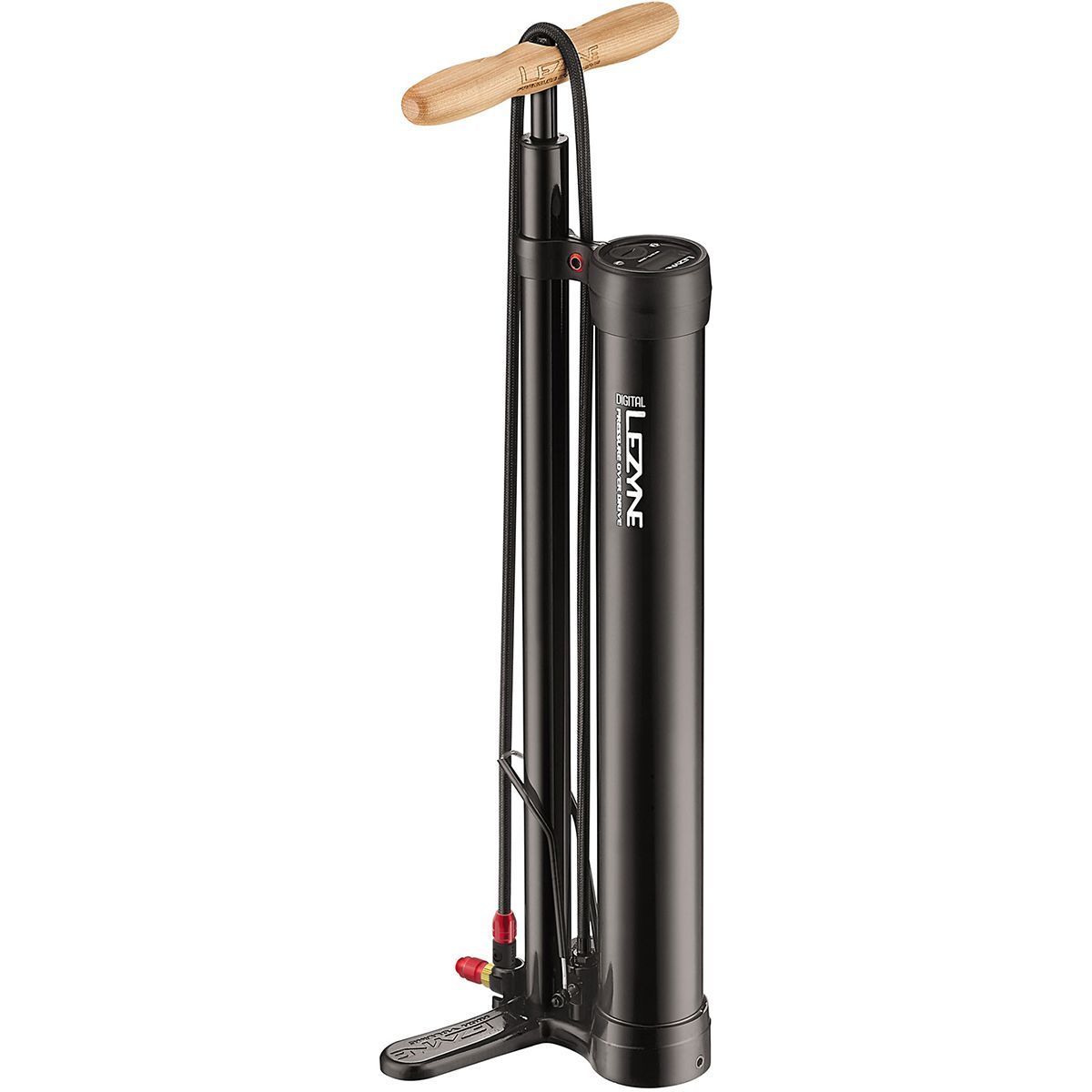 Lezyne Digital Pressure Over Drive Floor Pump Gloss Black, One Size