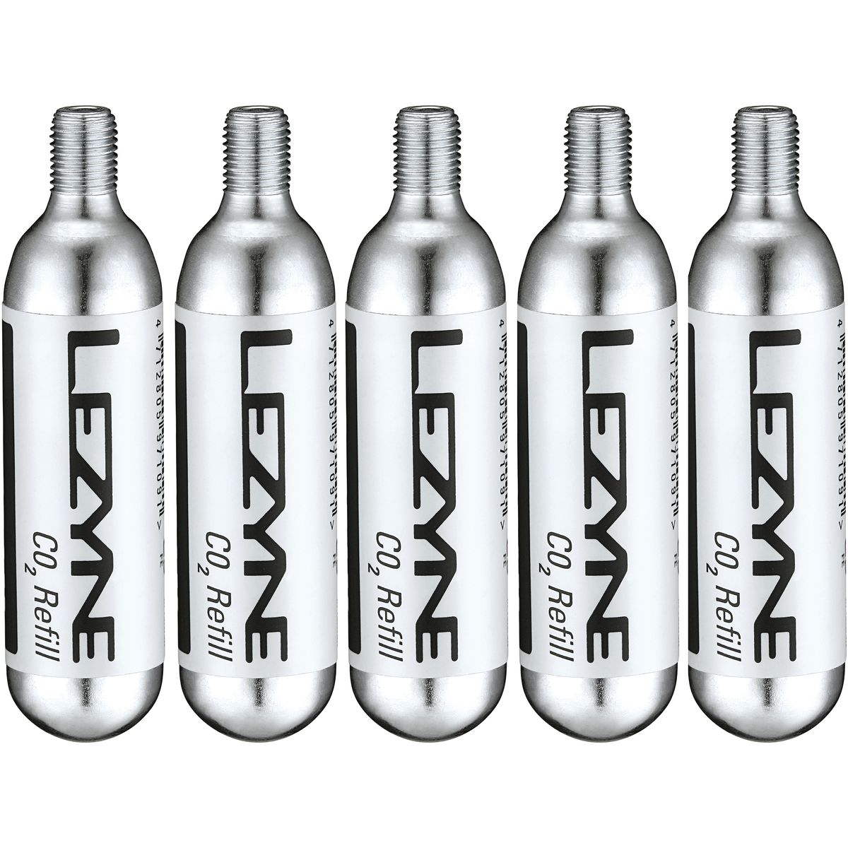 Lezyne Lezyne 20G Threaded CO2 Cartridge - 5-Pack Refill Silver, One Size