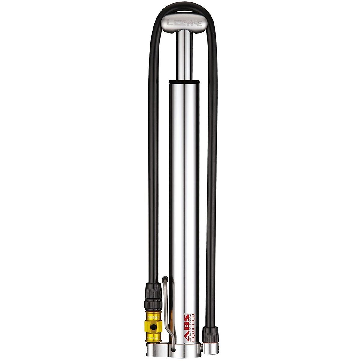 Lezyne Micro Floor Drive High Volume Pump Silver/Hi Gloss, w/Gauge