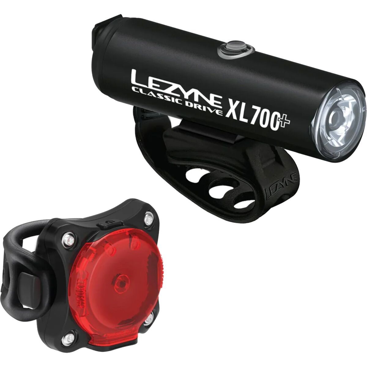 Lezyne Classic Drive 700XL Plus + Zecto Drive 200 Plus Light Pair Satin Black/Black, One Size