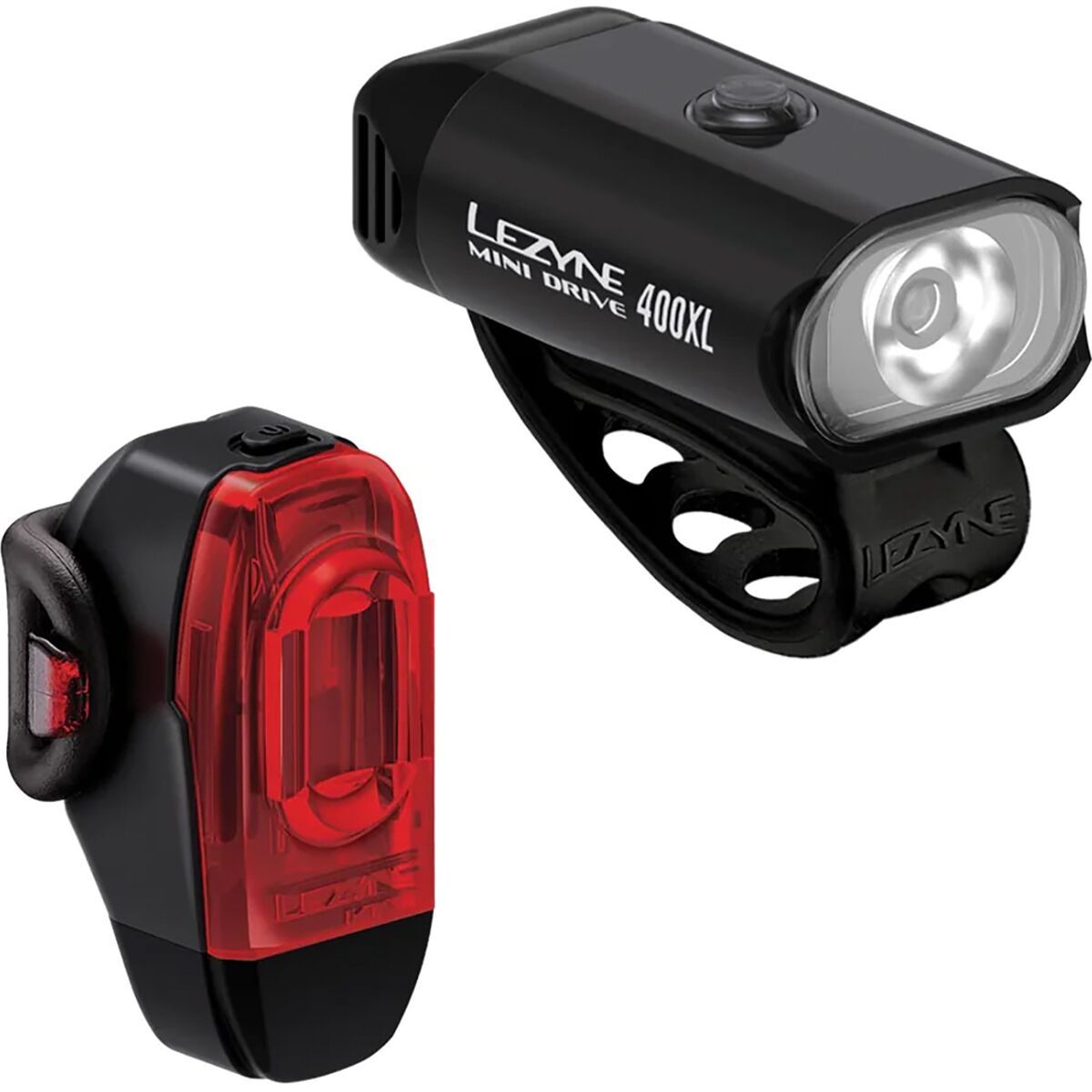 Lezyne Mini Drive 400XL + KTV Drive Plus Light Pair Black/Black, One Size