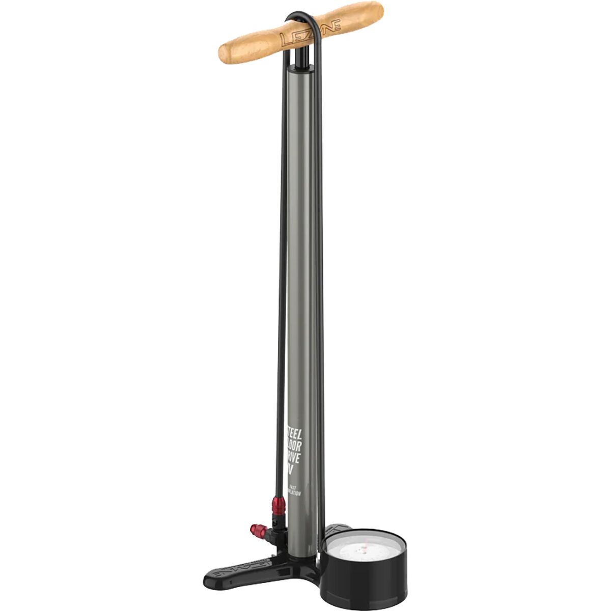 Lezyne Steel HV Floor Drive 3.5 Pump Flat Grey, One Size