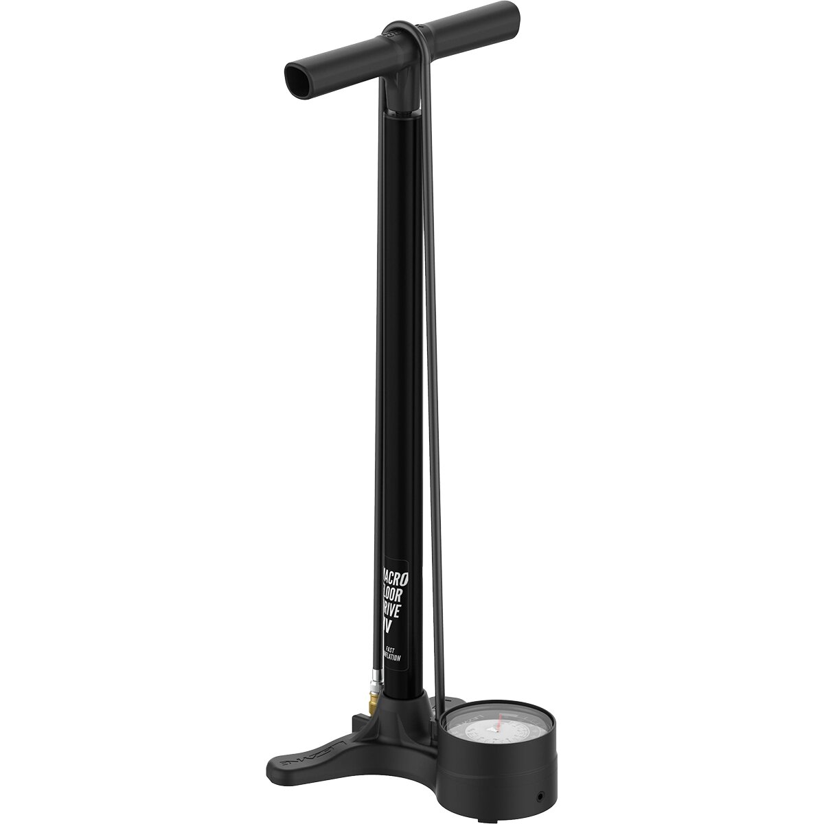 Lezyne Macro Hv Floor Drive Abs Black, ABS Flip Chuck