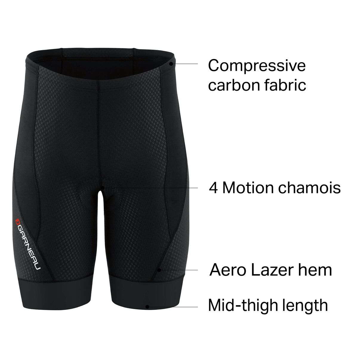 Garneau Men's Leeway 2 Shorts, Small / Black