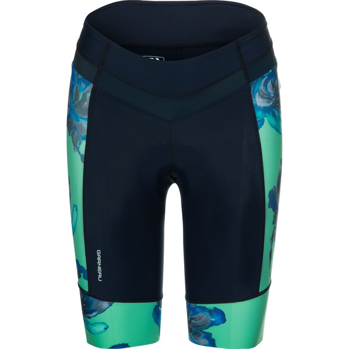 Louis Garneau Mondo Evo 2.0 Short - Women's Navy/Turquoise/Blue Flowers, M