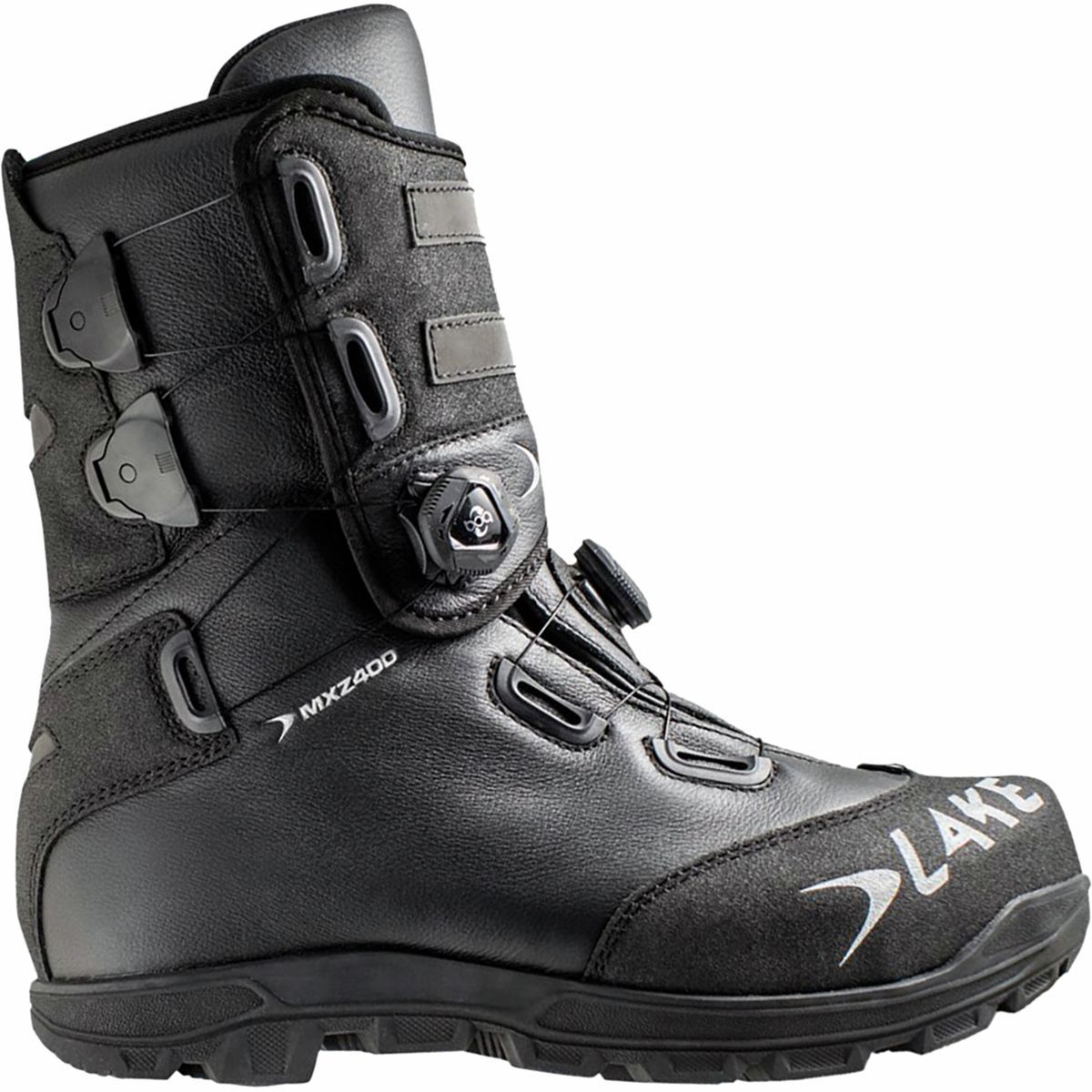 Lake MXZ400 Winter Cycling Boot - Men's Black/Silver, 48.0