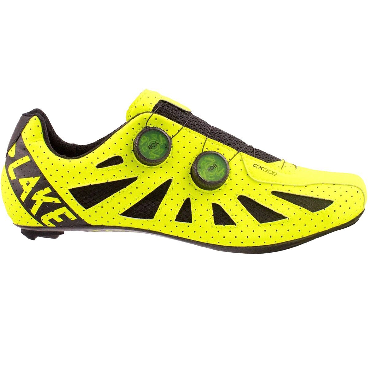 Lake Lake CX302 Extra Wide Cycling Shoe - Men's Hi-Viz Yellow/Black, 43.0