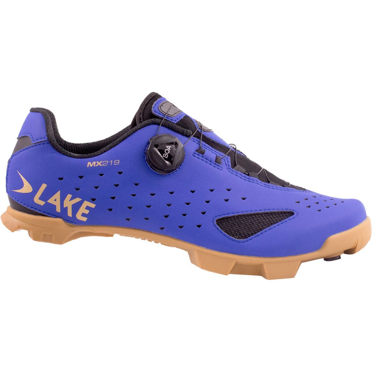 Lake MX219 Cycling Shoe - Men's Strong Blue/Gold, 47.0