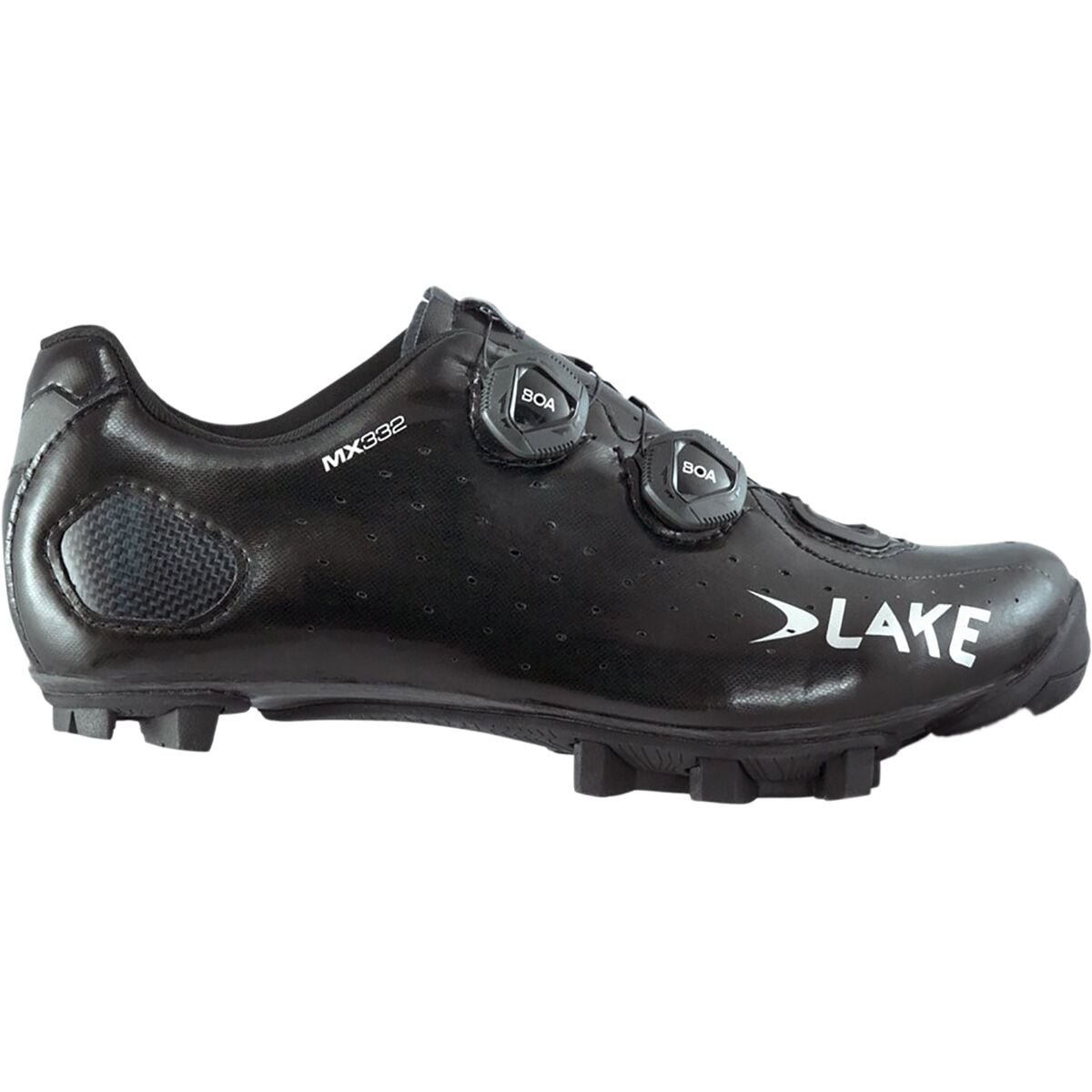 Lake MX332 Clarino Mountain Bike Shoe - Men's Black/Silver Clarino, 45.5