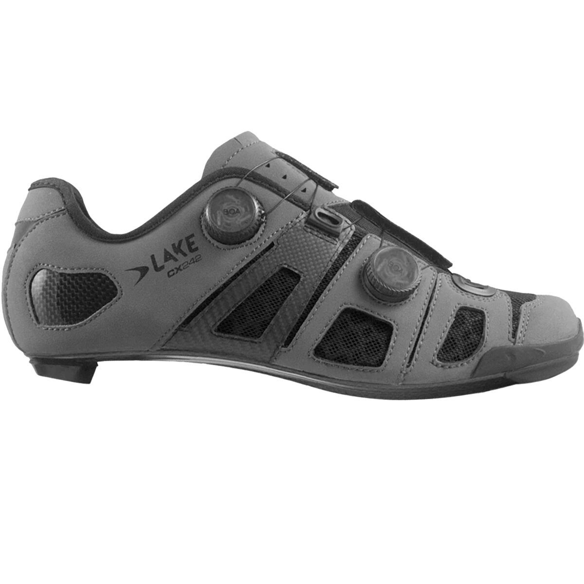 Lake CX242 Cycling Shoe - Men's Matte Grey/Black, 46.5