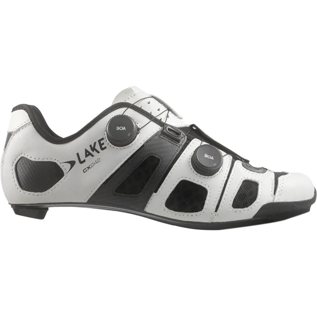 Lake CX242 Wide Cycling Shoe - Men's White/Black, 49.0