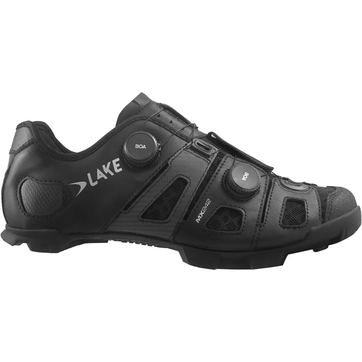 Lake Lake MX242 Endurance Cycling Shoe - Men's Black/Silver, 39.0