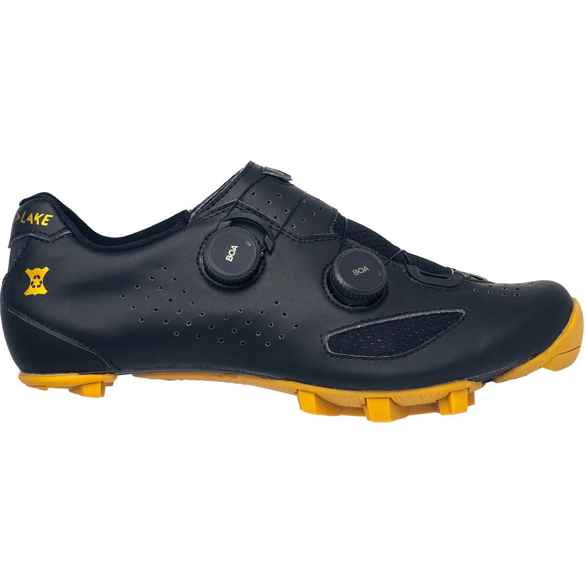 Lake MX239 Gravel Bike Shoe Black/Gold, 47.0 - Men's