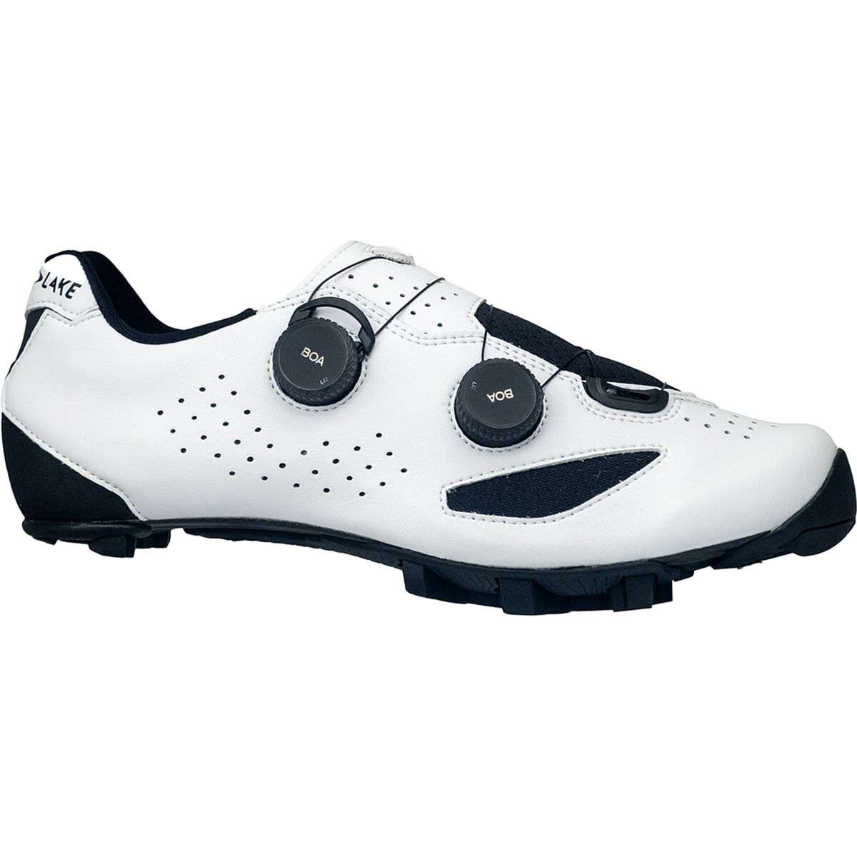Lake MX239-X Wide Gravel Bike Shoe White/Black, 47.0 - Men's