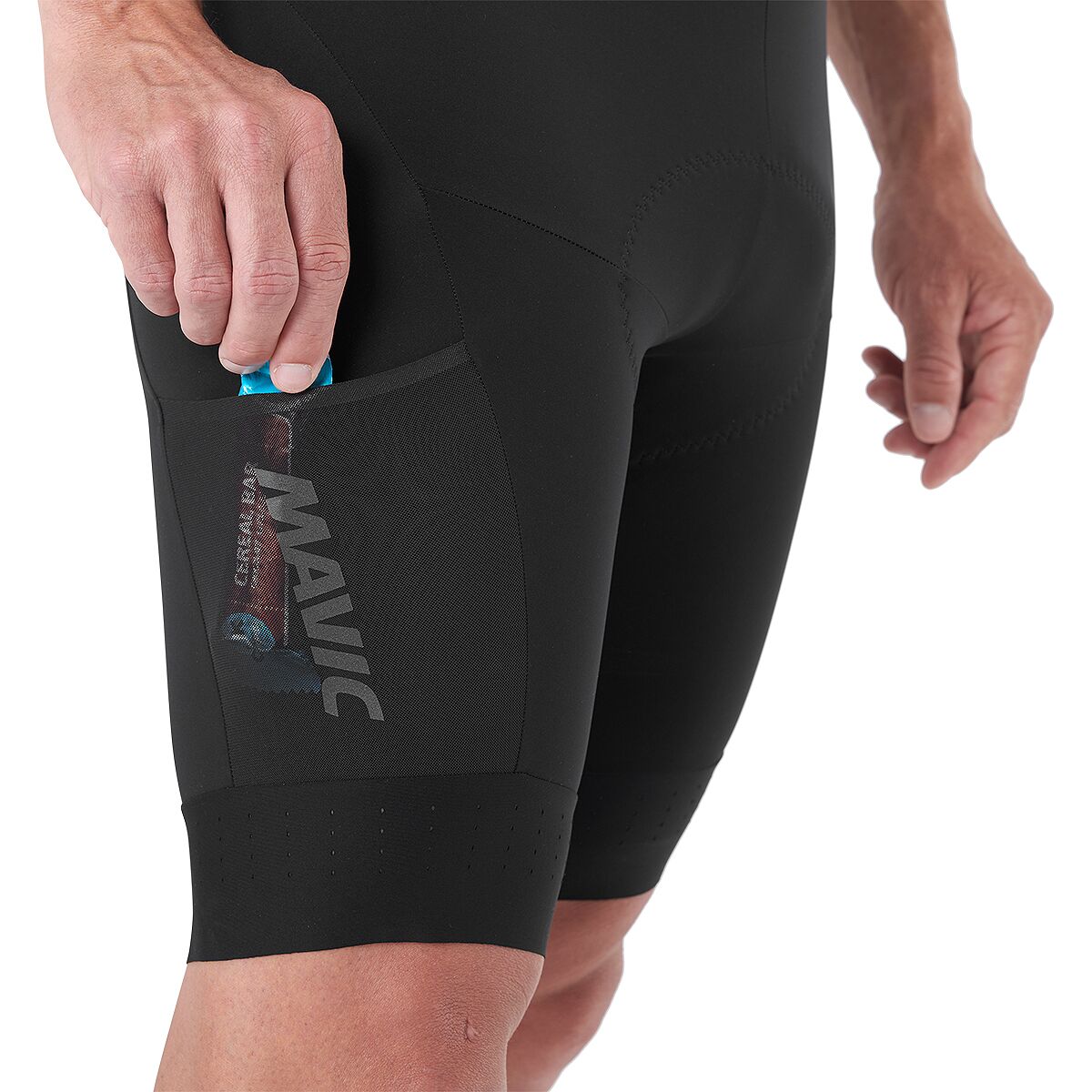 Short Cyclisme Mavic Homme, Taille M, Noir, Rembourré Insert 3D Ergo, Nylon Mélangé