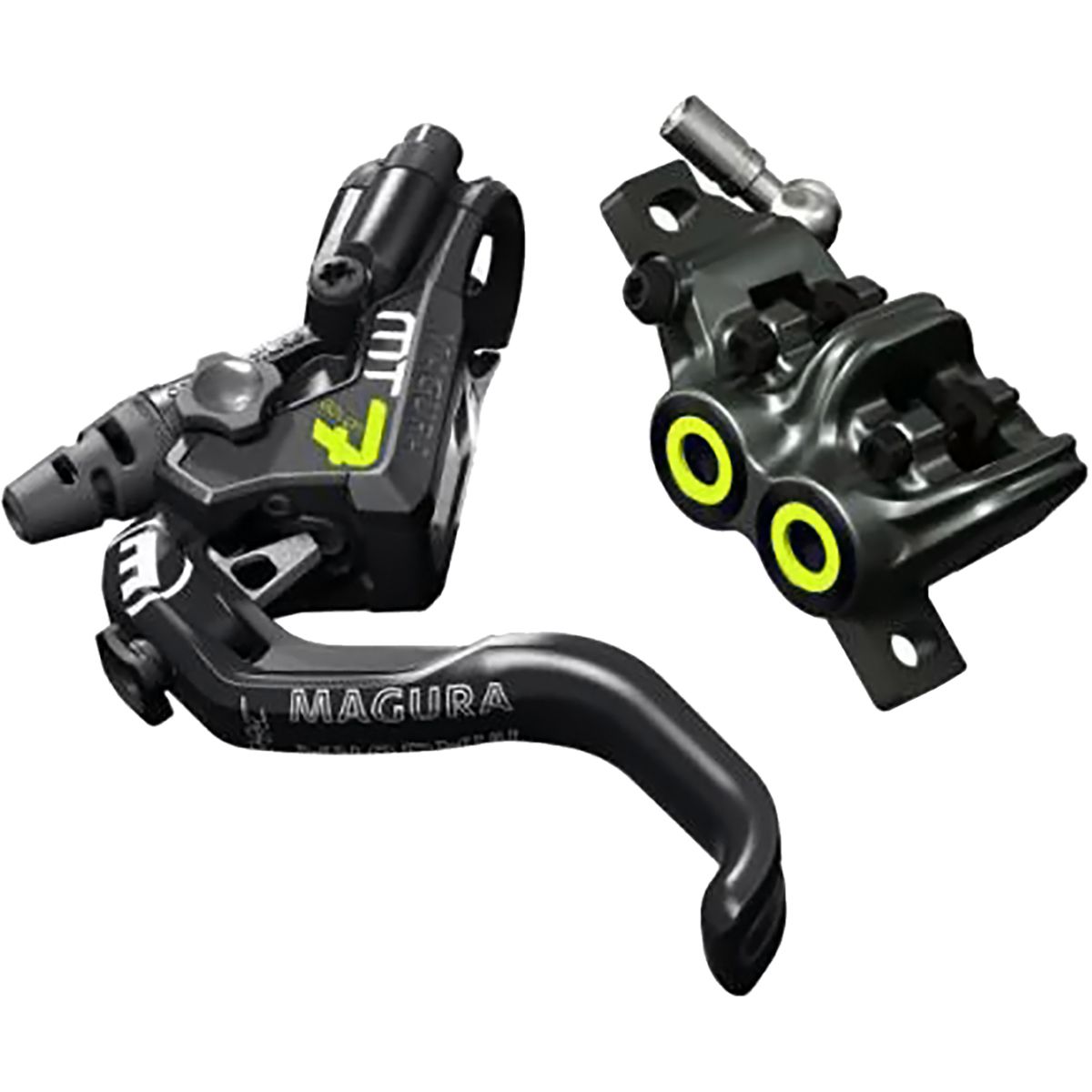 Magura USA MT7 Next HC Disc Brake Black/Neon Yellow, Flip Flop