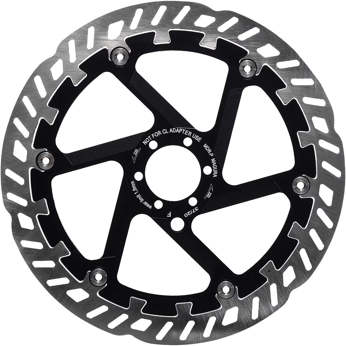 Magura Usa Magura USA MDR-P Disc Brake Rotor Black/Silver, 220mm