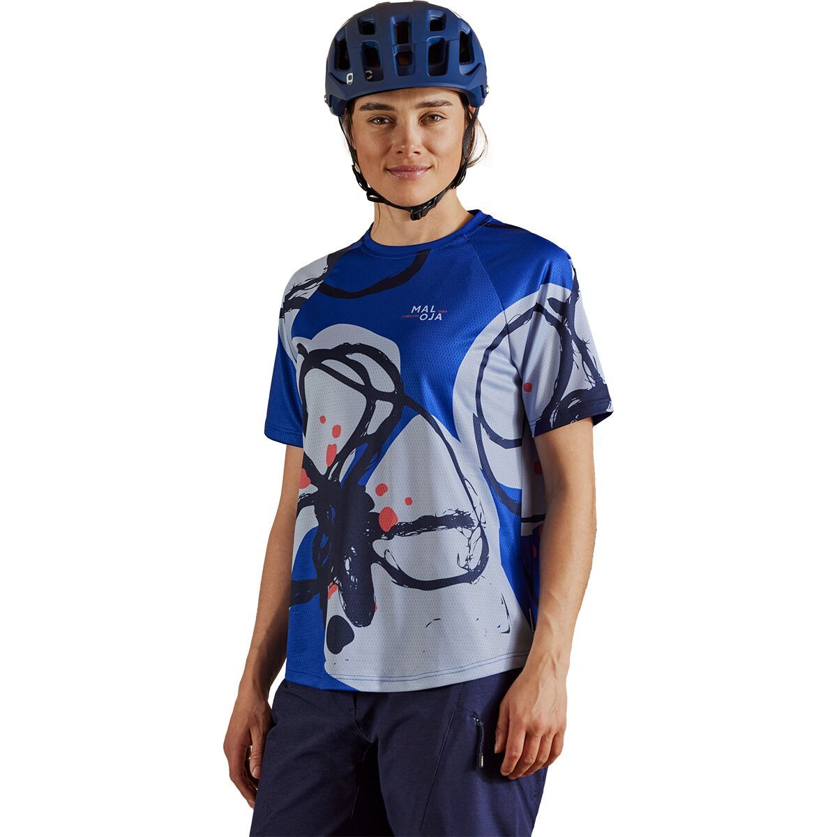 Maloja MijanesM Multi Short-Sleeve Jersey - Women's Bright Cobalt Multi, XS