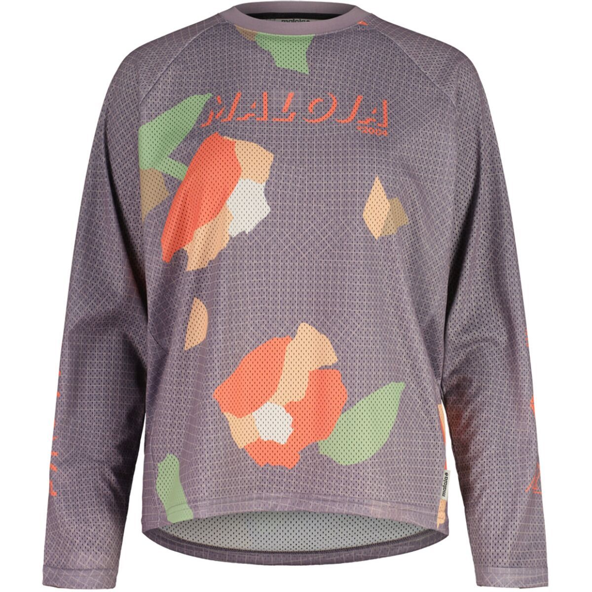 Maloja Maloja FurculaM Long-Sleeve Mountain Bike Jersey - Women's Smoky Purple Grid Fieldflower, XS