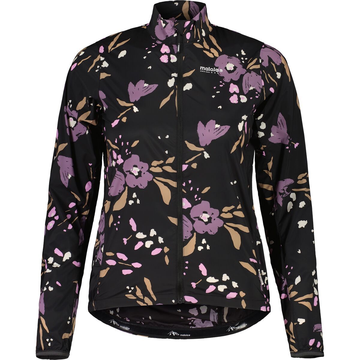Maloja Maloja SeisM Printed Cycling Jacket - Women's Deep Black Brushflower, S