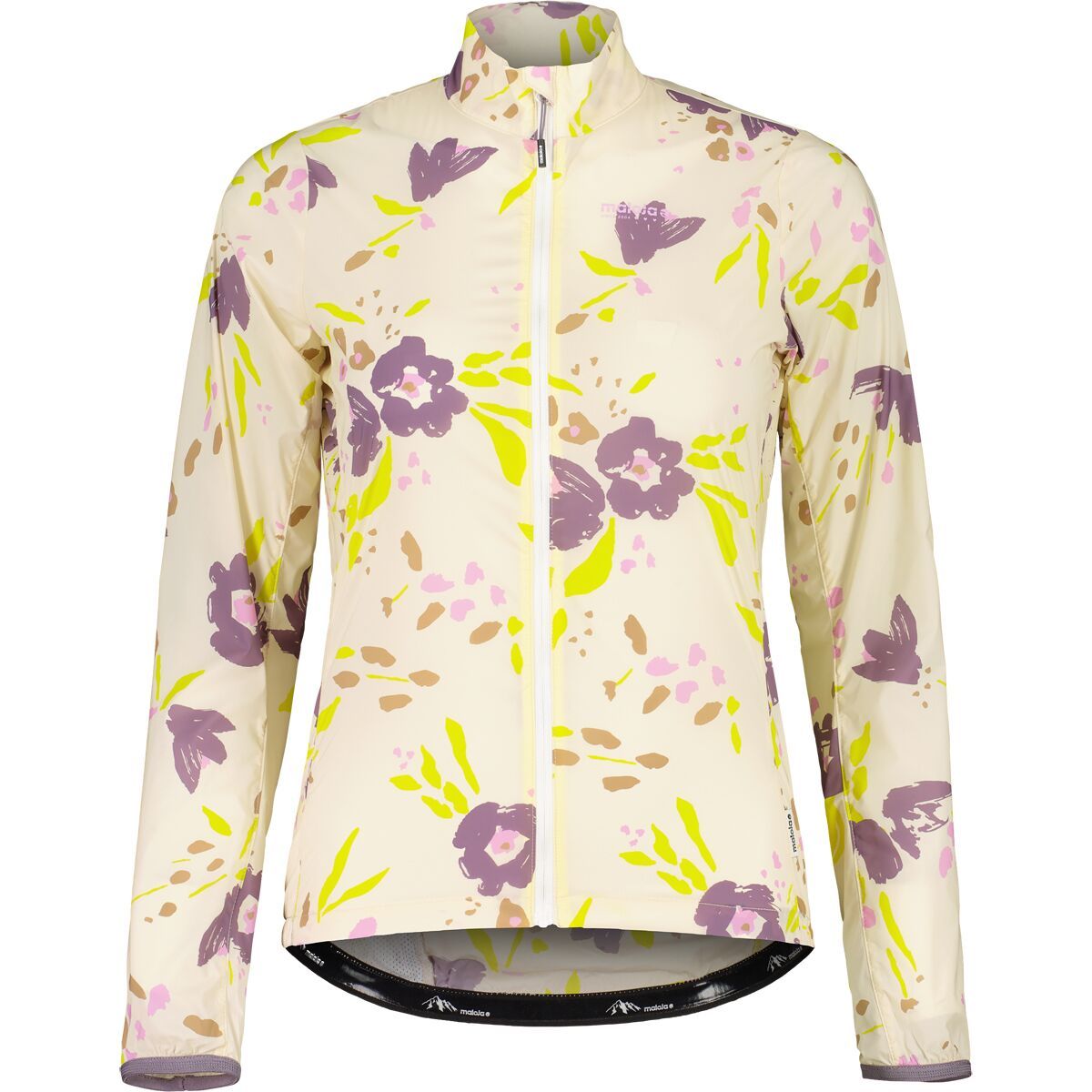 Maloja SeisM Printed Cycling Jacket - Women's Shaded White Brushflower, M