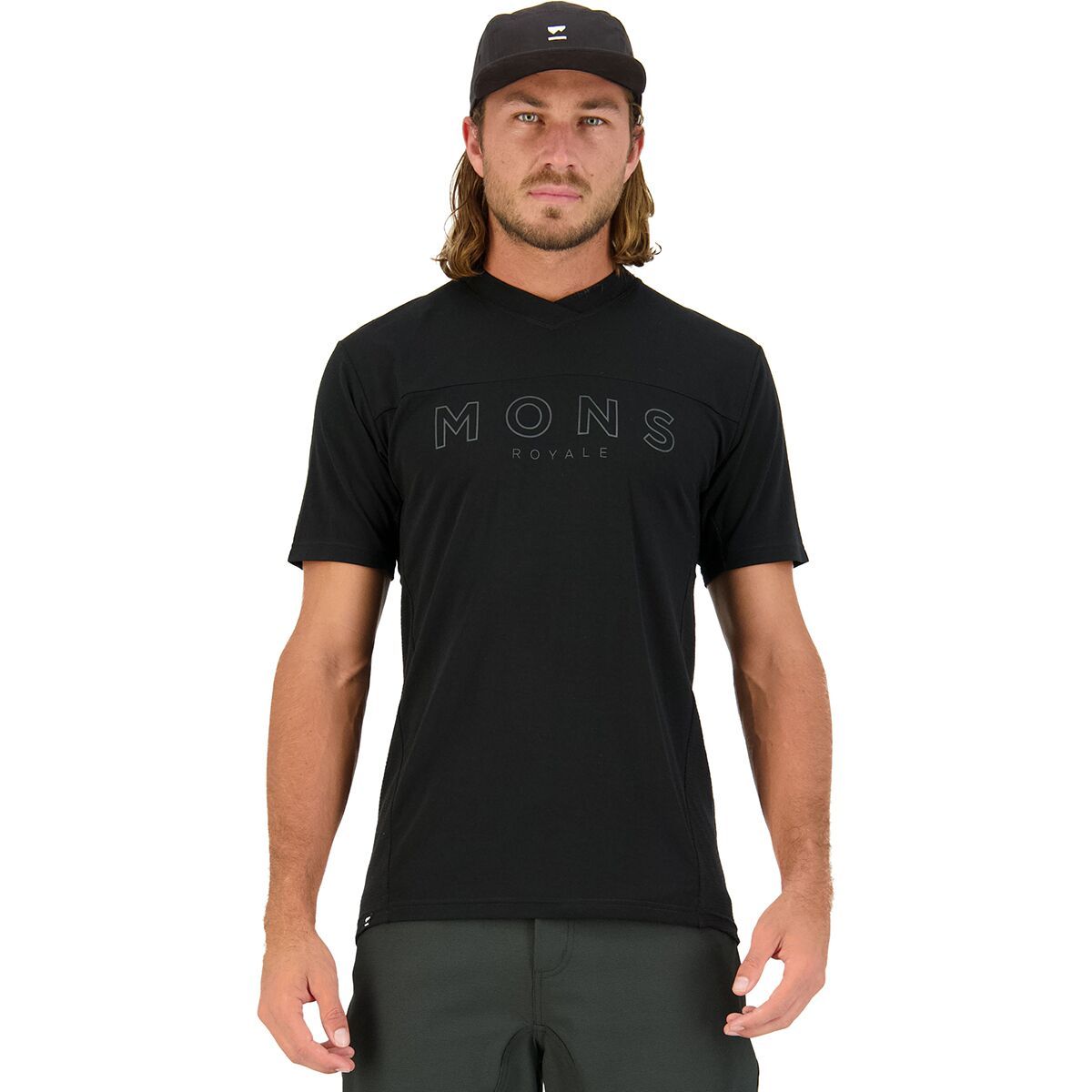 Mons Royale Redwood Enduro VT Jersey - Men's Black/Undercover Camo, S