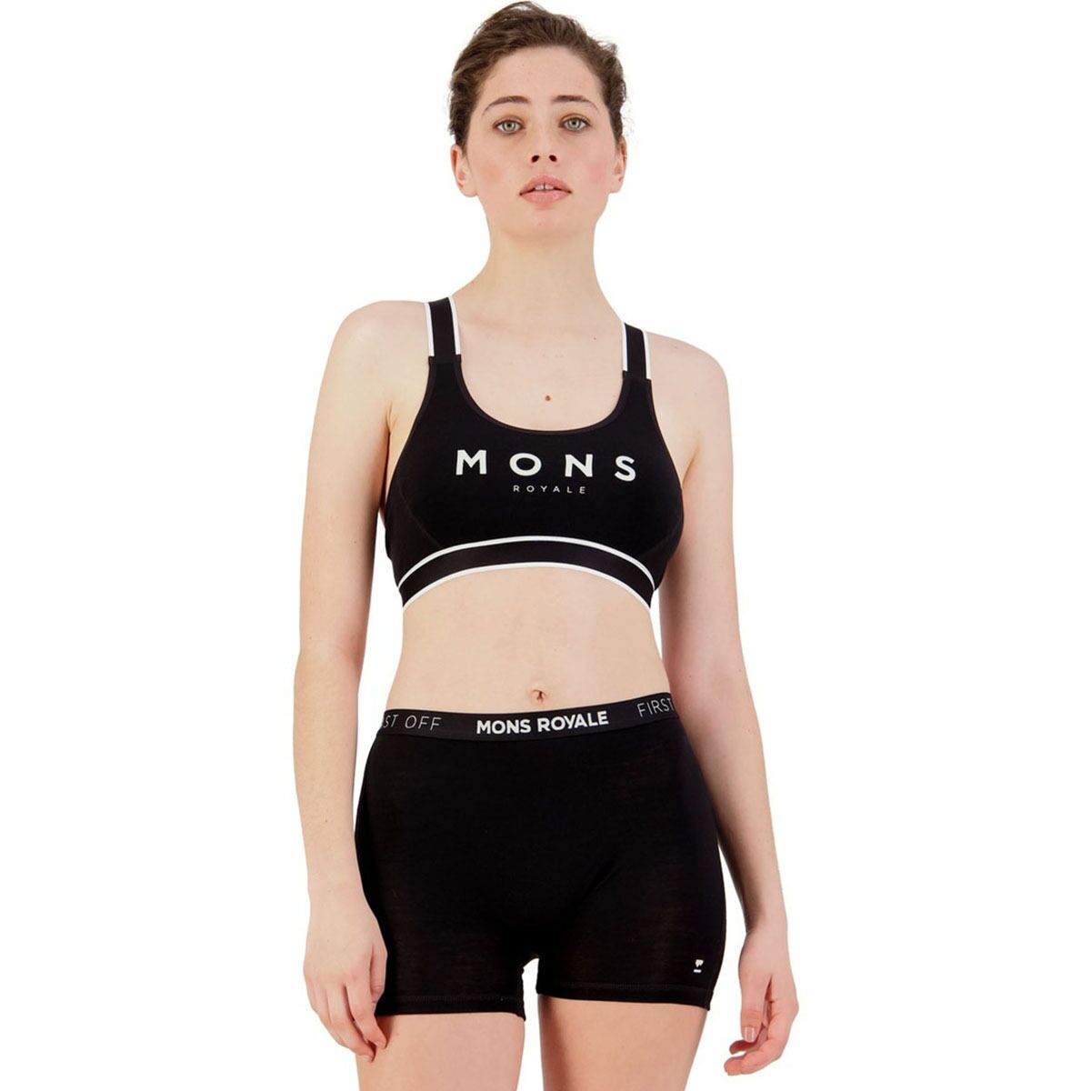 Mons Royale Mons Royale Stella X-Back Sports Bra - Women's Black, XS