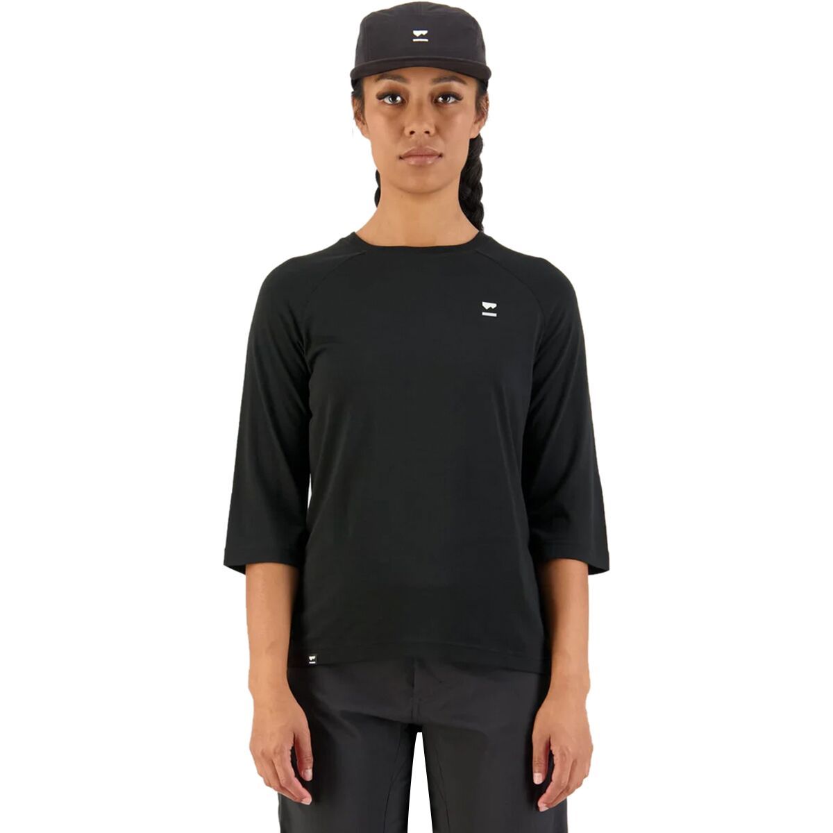 Mons Royale Tarn Merino Shift Raglan 3/4 Sleeve - Women's Black/Black, XL