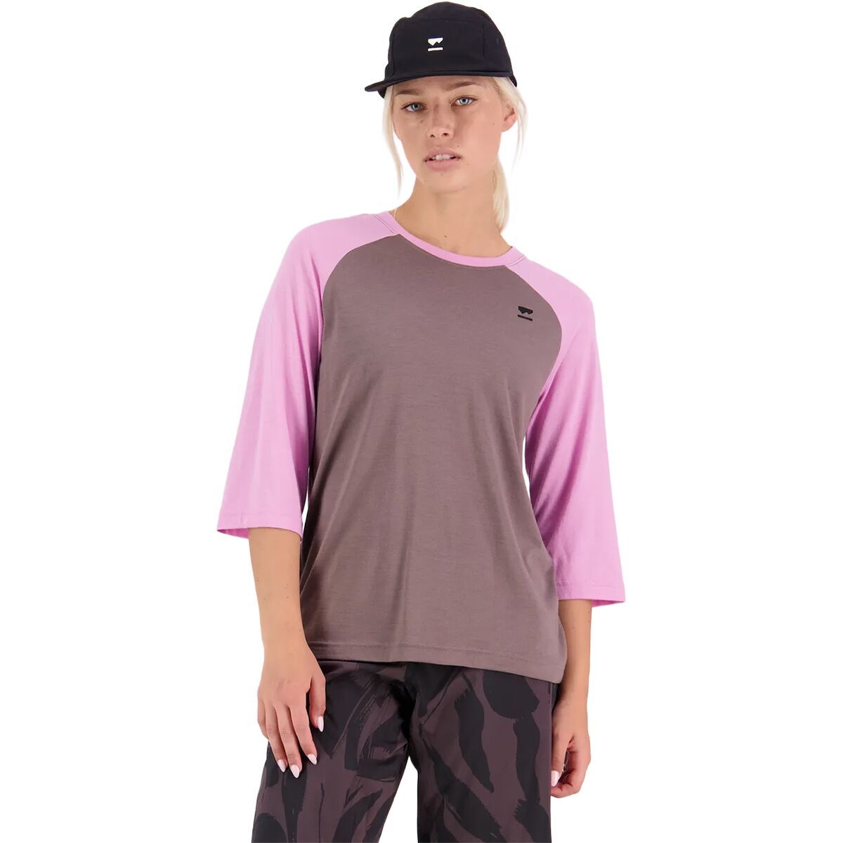Mons Royale Mons Royale Tarn Merino Shift Raglan 3/4 Sleeve - Women's Pop Pink/Iron, XL