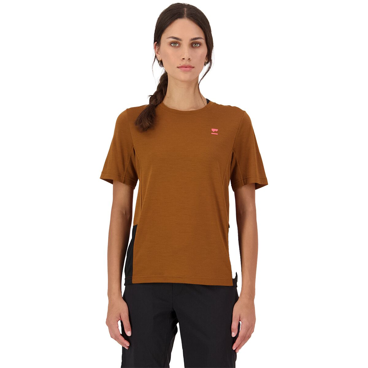 Mons Royale Tarn Merino Shift Short-Sleeve Shirt - Women's Caramel/Black, S