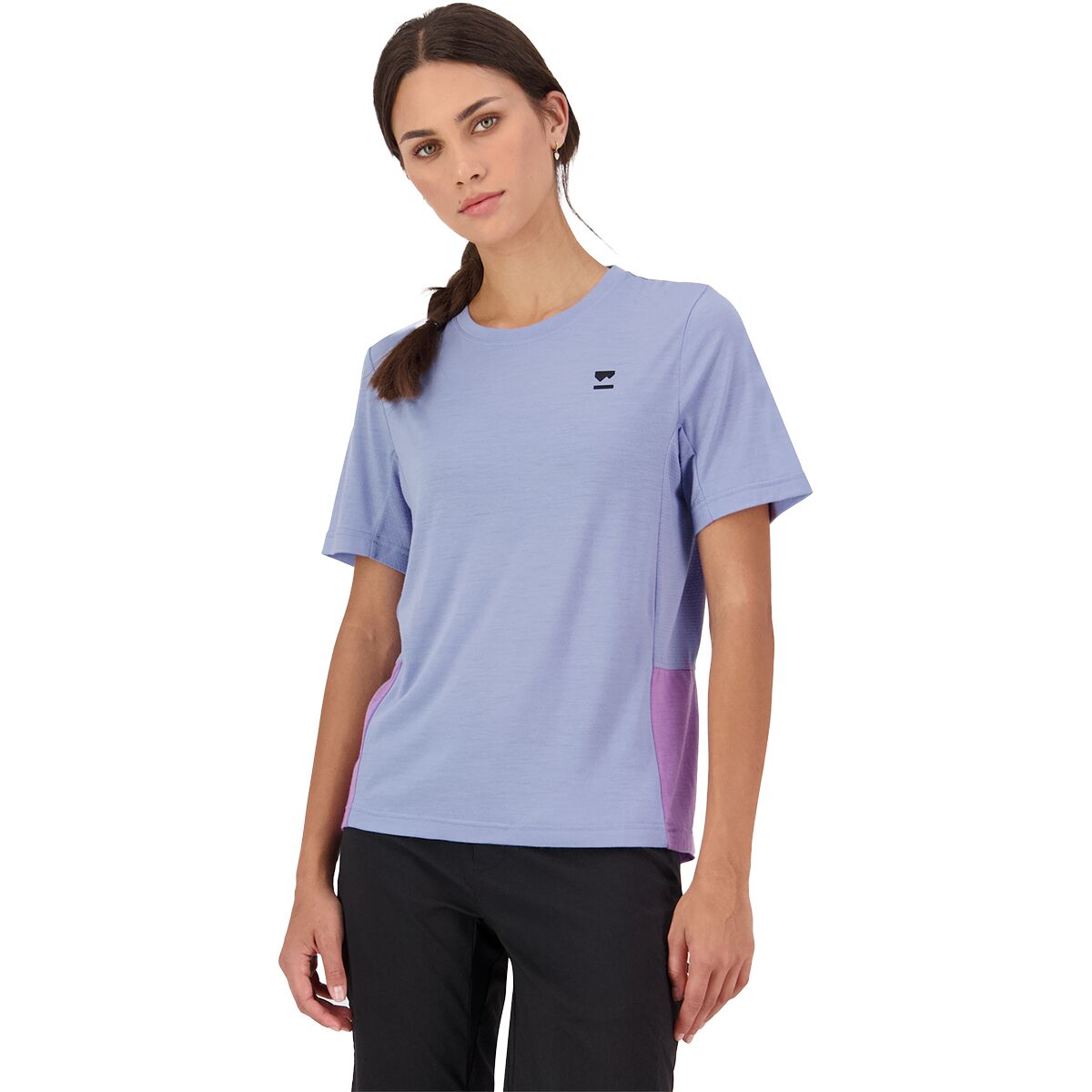 Mons Royale Tarn Merino Shift Short-Sleeve Shirt - Women's Skyline/Bloom, XS