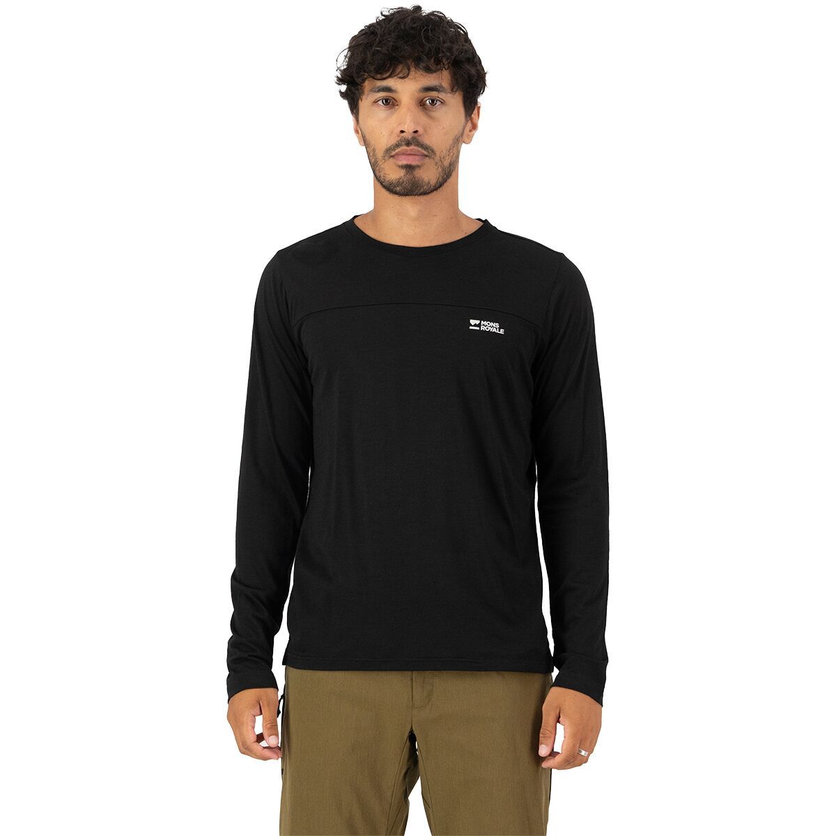Mons Royale Diversion Merino Long-Sleeve Bike Jersey - Men's Black, M