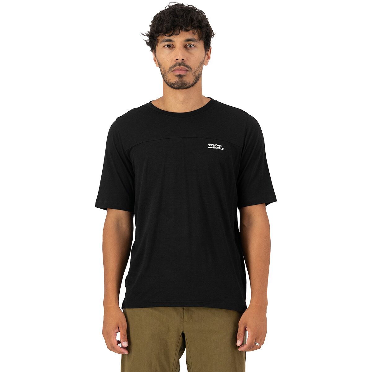 Mons Royale Diversion Merino Short-Sleeve Bike Jersey - Men's Black, S
