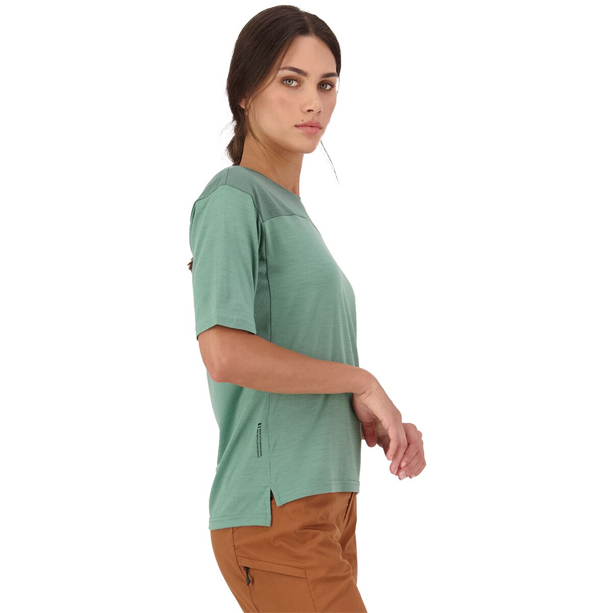 Mons Royale Mons Royale Diversion Merino Short-Sleeve Bike Jersey - Women's Thyme/Cypress, S - $129.95 at Competitive Cyclist