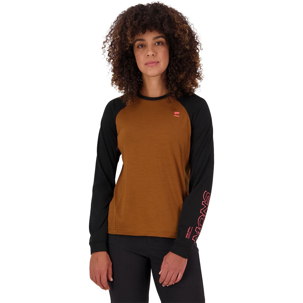 Mons Royale Tarn Merino Long-Sleeve Bike Jersey - Women's Caramel/Black, M