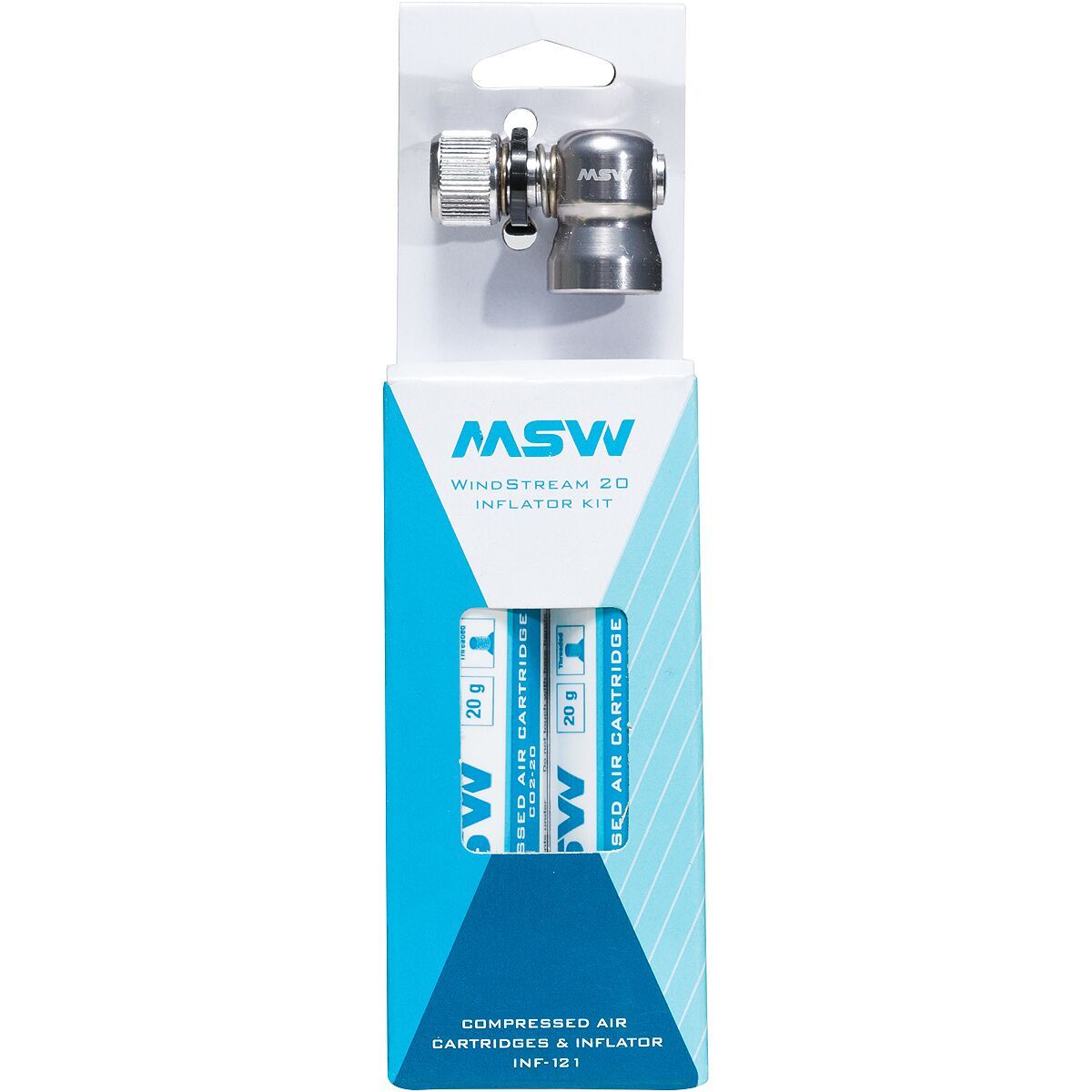 MSW Windstream Push CO2 Inflator One Color, w/ 2 20g CO2s