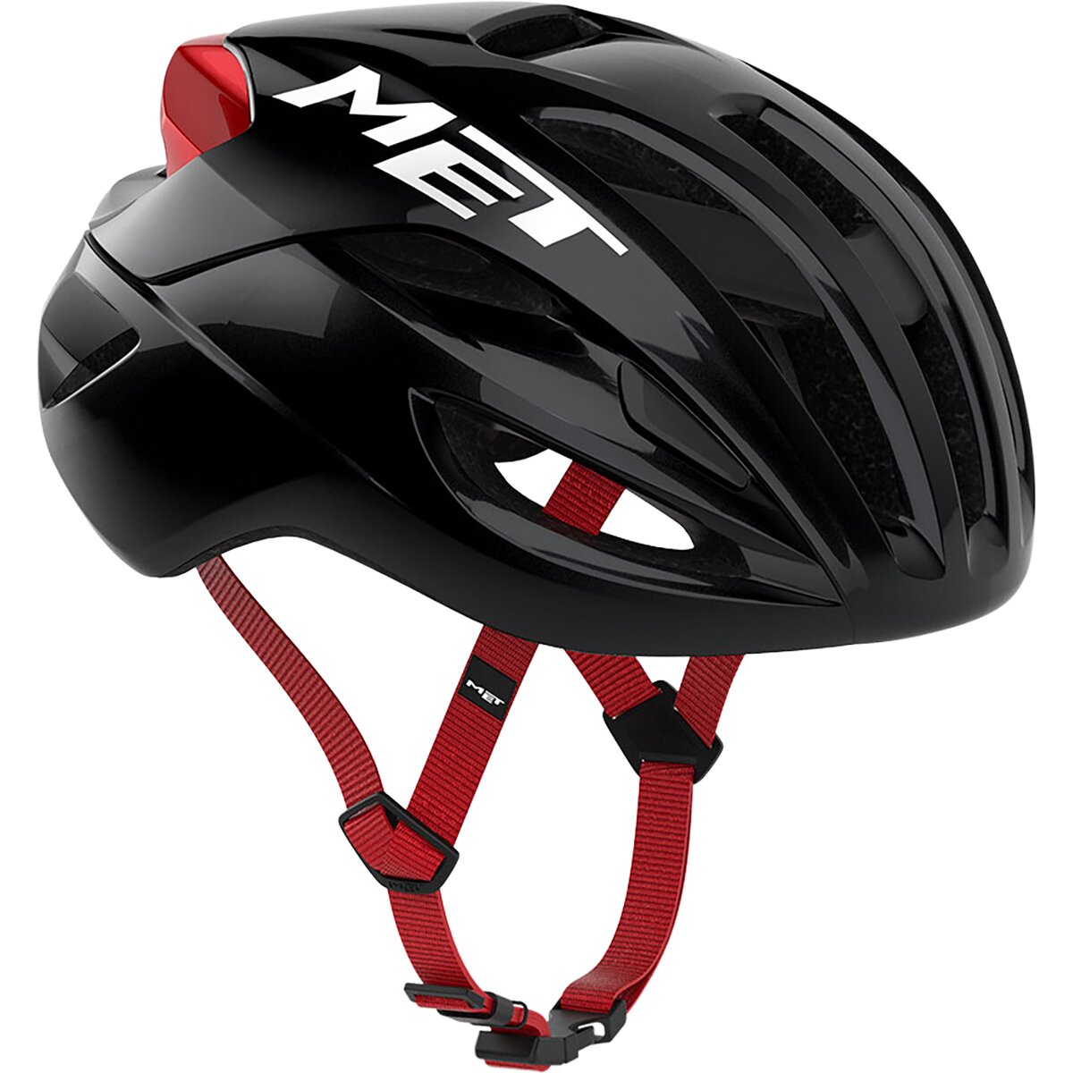 Met | Rivale Mips Helmet | Men's | Size Medium In Black Red Glossy