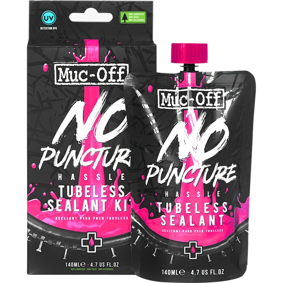 Muc-Off Muc-Off No Puncture Hassle Tubeless Tire Sealant Kit One Color, 1L