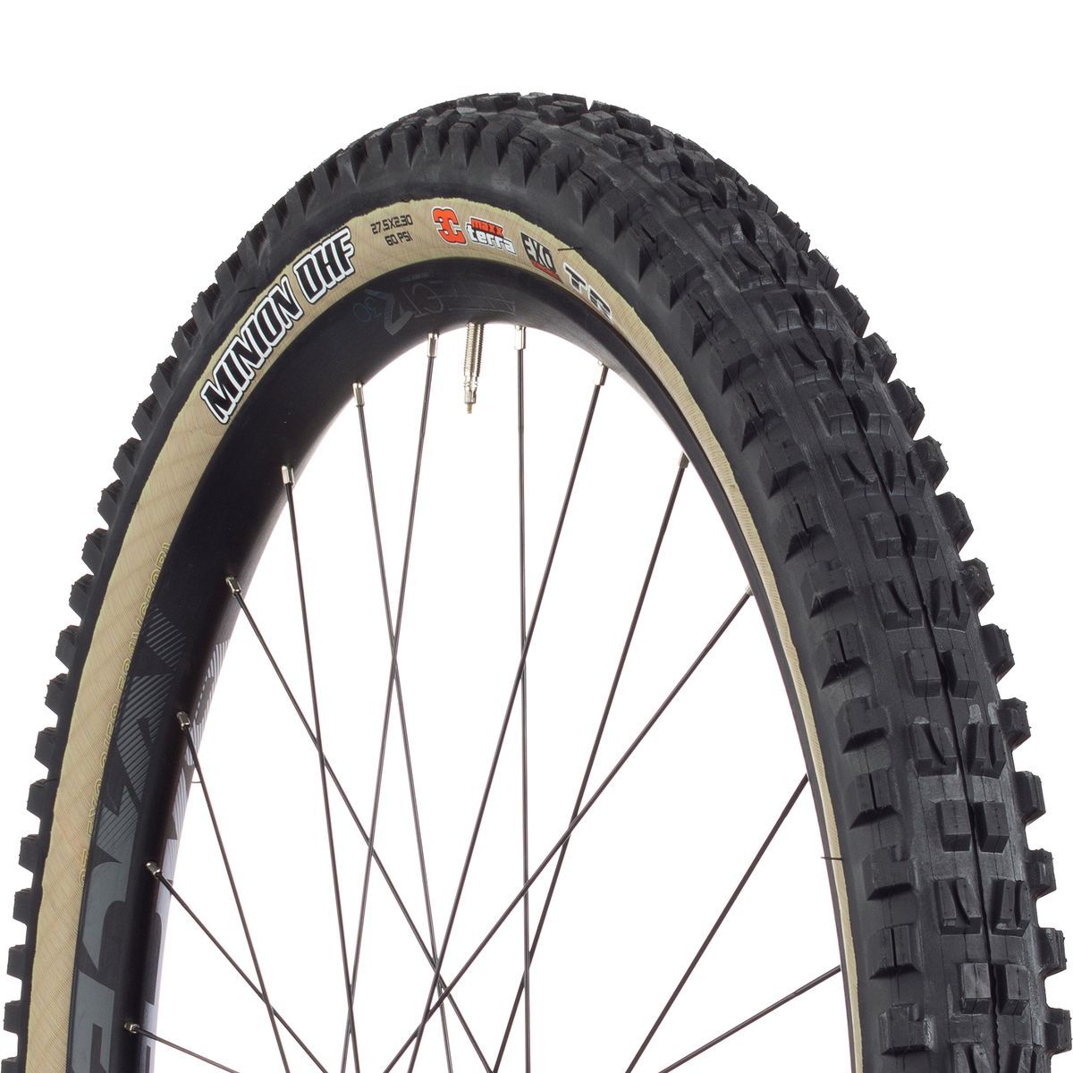 Maxxis Minion DHF 3C/EXO/TR 27.5in Tire Tan, 3C/EXO/TR, Maxx Terra, 27.5 x 2.3