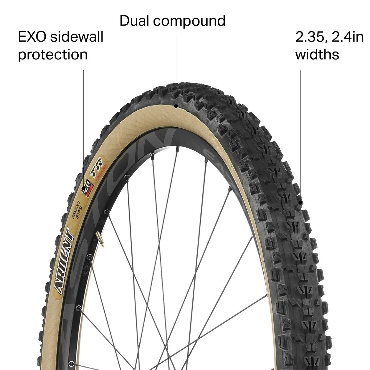 Maxxis Ardent K TR EXO Folding Mountain Tire 29x2.25 Tubeless Ready 60TPI  29er 4717784026589