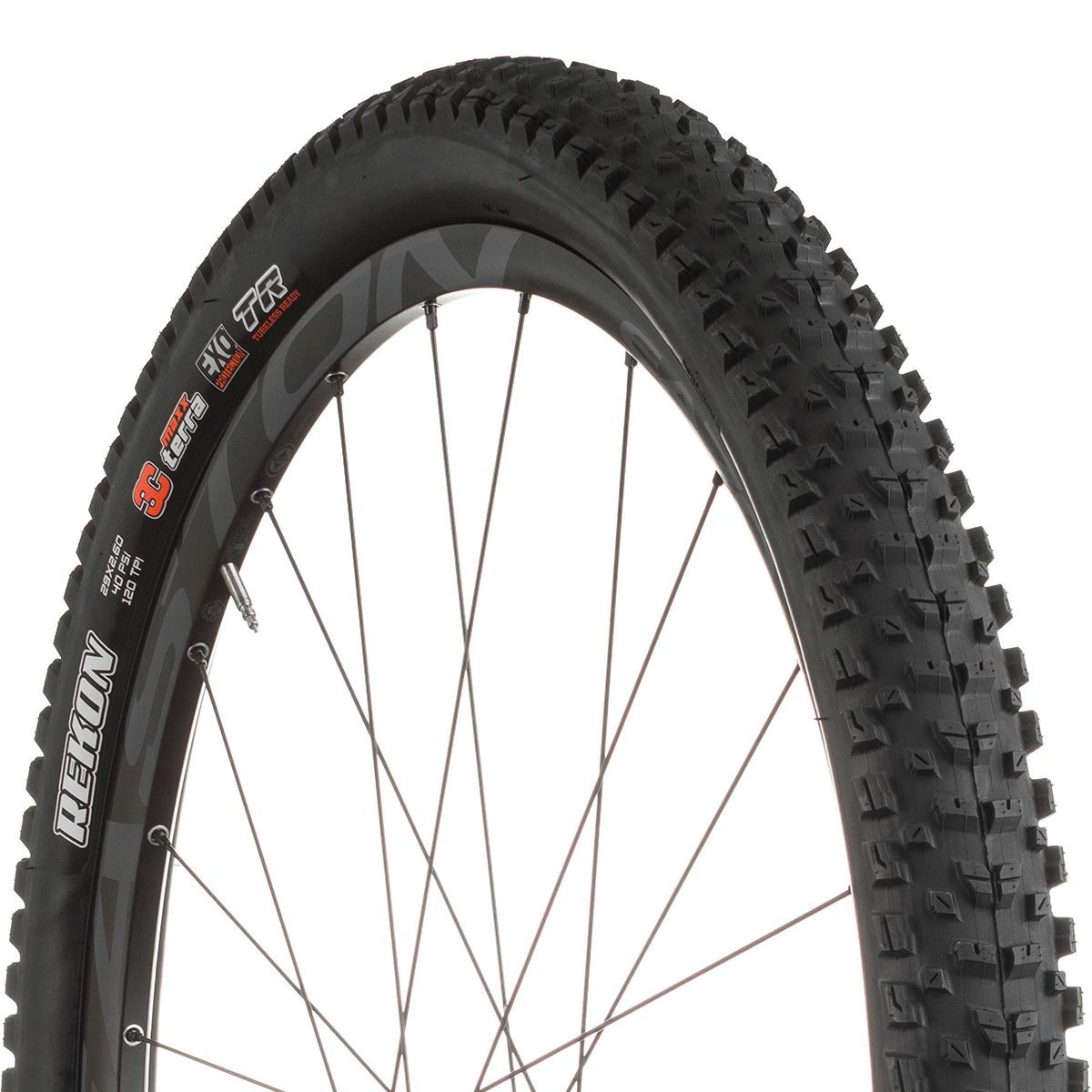 thumbnail interactive-video image 1 of Maxxis Rekon M349 Tire – 29x2.60, 3CT/EXO+/TR | Aggressive Trail Tire For MTB 1 of 13