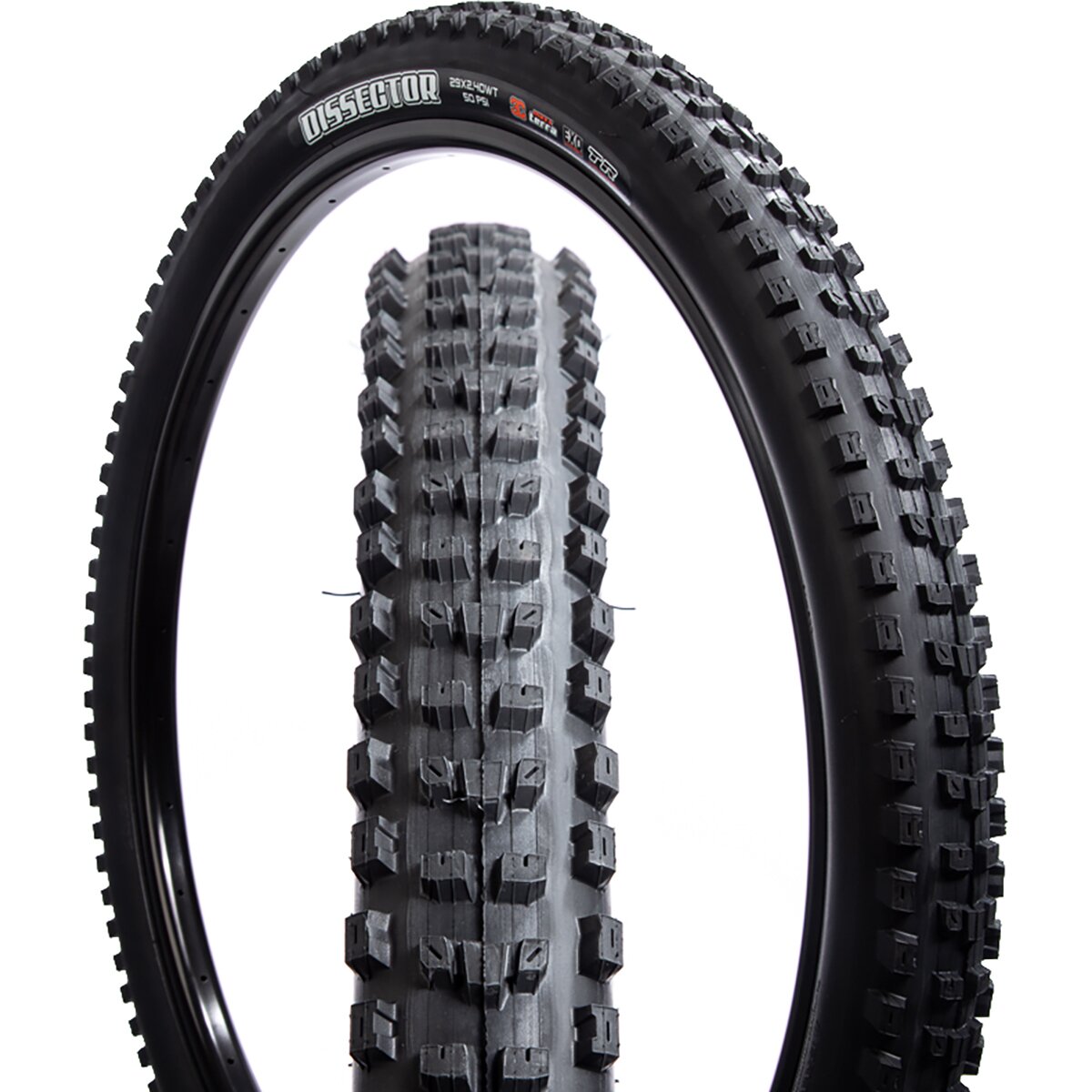 Maxxis Dissector Wide Trail Dual Compound EXO/TR 29in Tire Black, Dual Compound/EXO/TR, 29x2.4