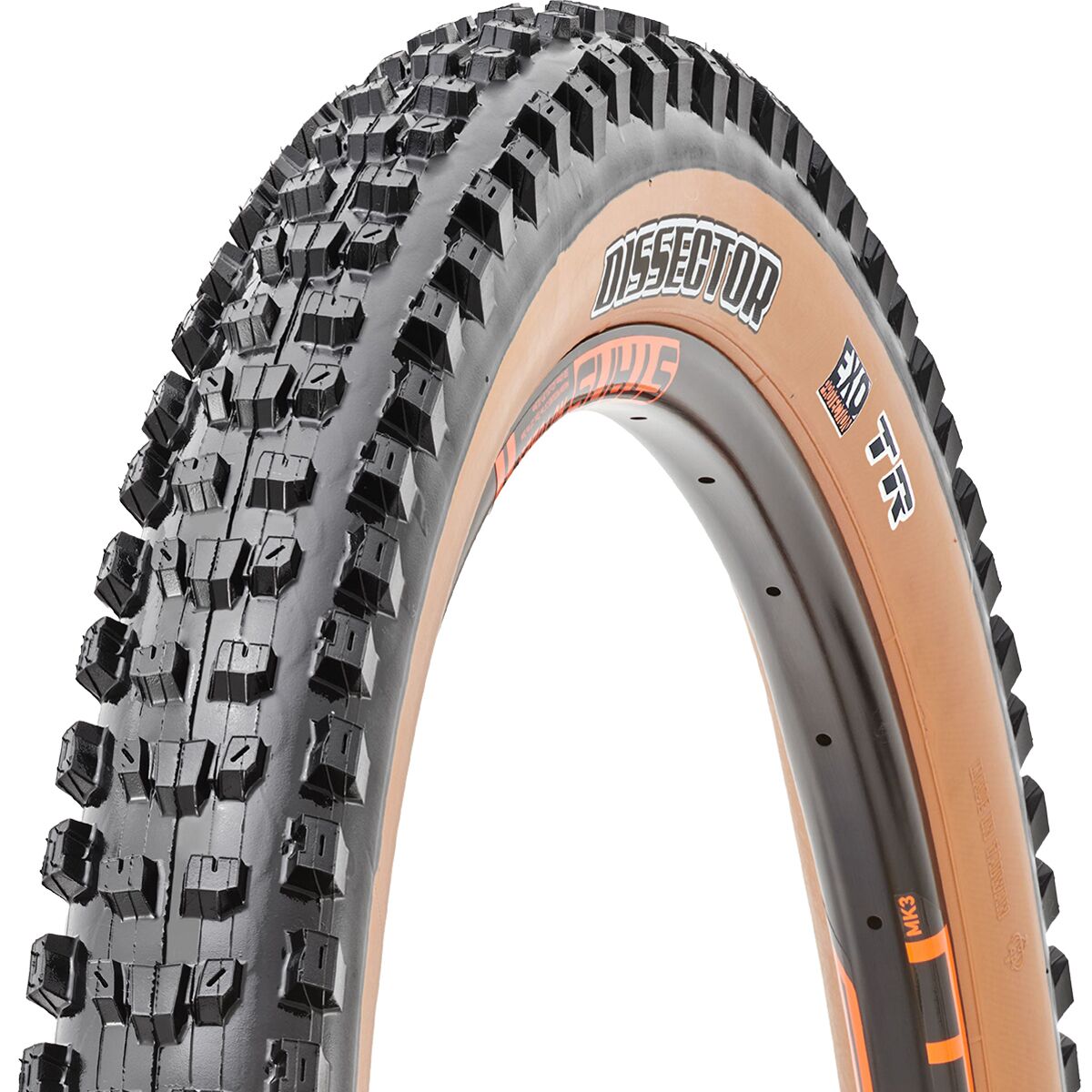 Maxxis Dissector Dual-EXO/TR 29in Tire Black/Dark Tan, 29x2.6
