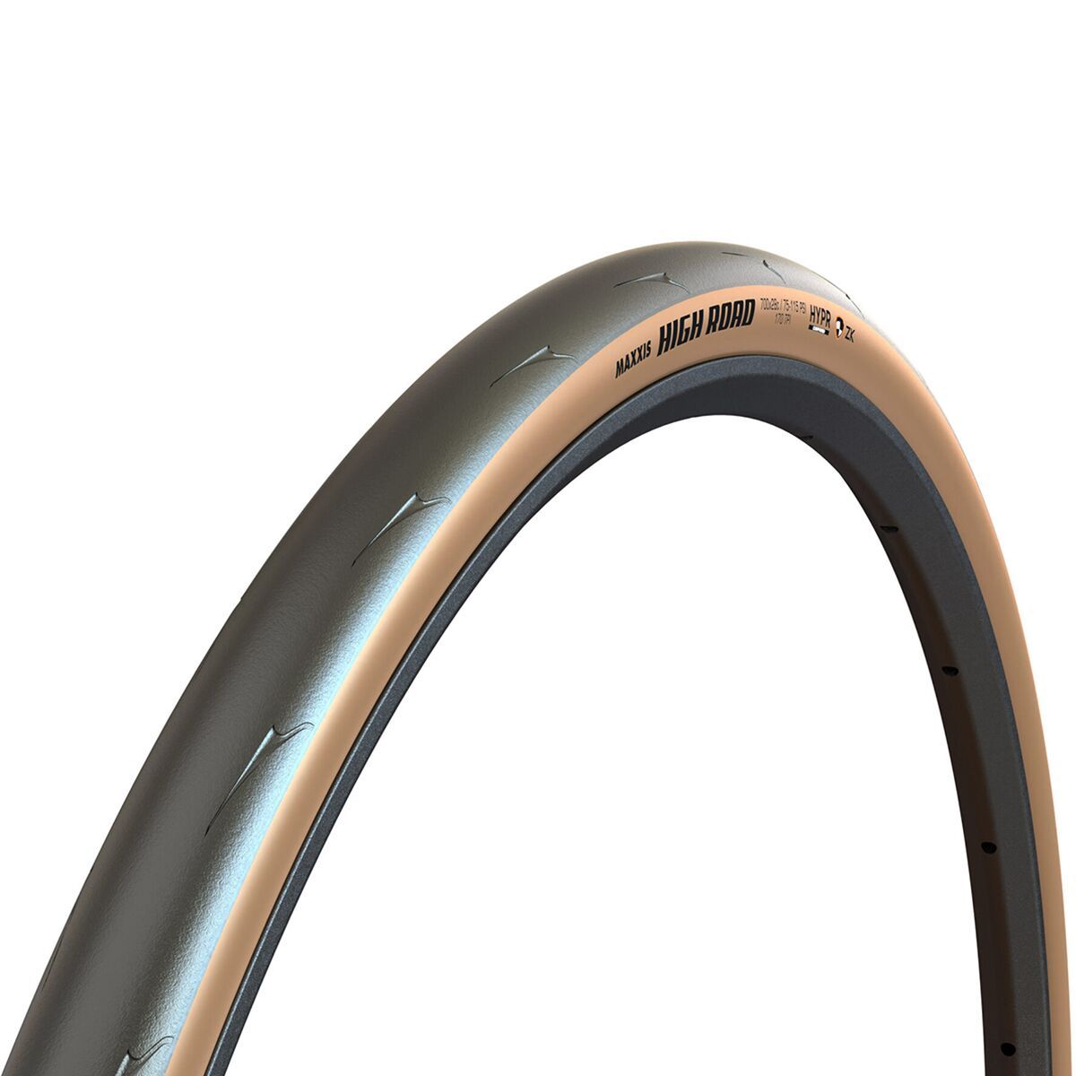 Maxxis High Road HYPR K2 Protection Clincher Tire Black/Tan, 700x28