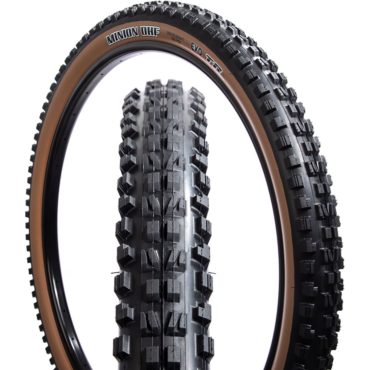 Maxxis Minion DHF 29in Tire Tanwall, Dual Compound/EXO, 29x2.6
