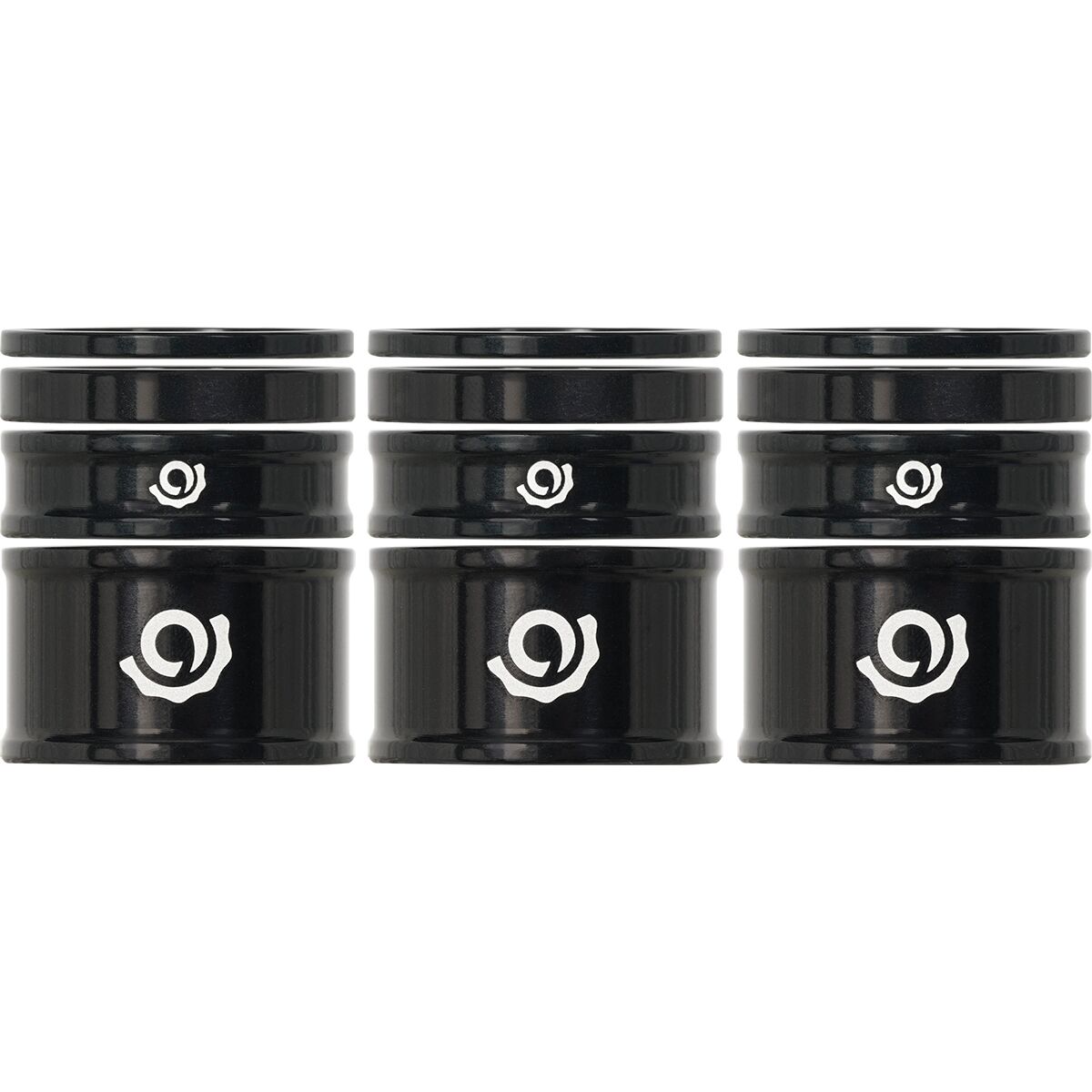 Industry Nine Headset Spacer Kit, 3-Pack Black, 10mm