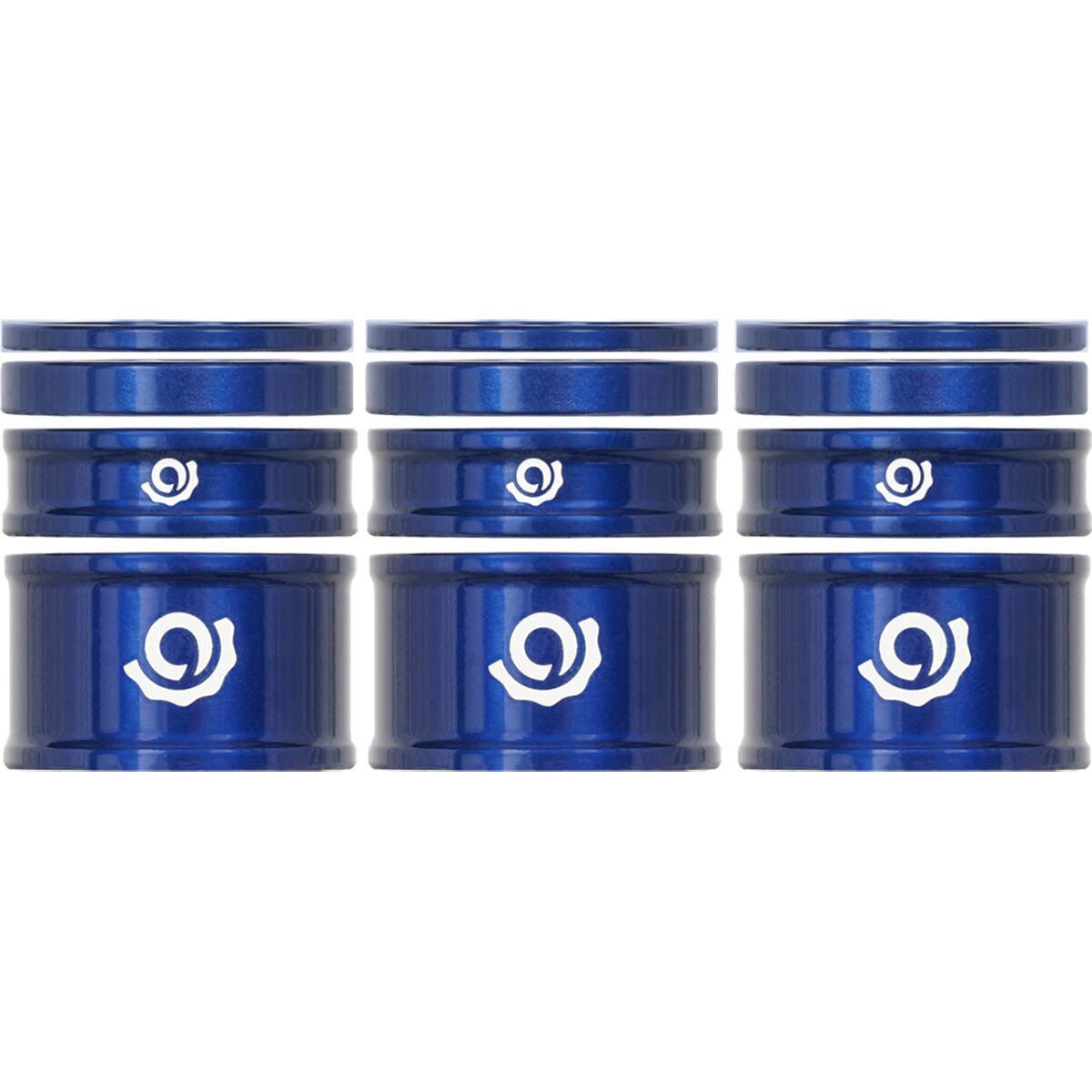 Industry Nine Headset Spacer Kit, 3-Pack Blue, 20mm