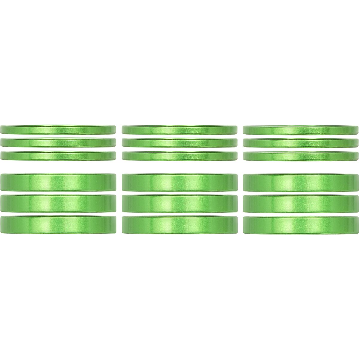 Industry Nine Headset Spacer Kit, 3-Pack Lime, 2.5mm